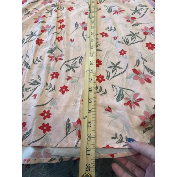 Woman Within Pink Floral Print 3/4 Sleeve Tunic Top Size 3X  Lightweight - Picture 7 of 7